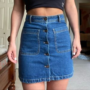 Zara high waisted denim skirt